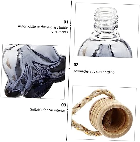 Zerodeko 4 Pcs Car Hanging Perfume Bottles Set