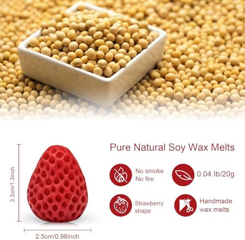 Soy Wax Melts with Strawberry Scent 6 Pcs Set