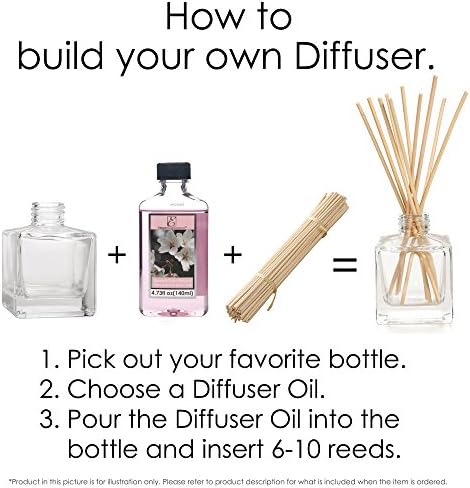 Hosley Set of 4 Square Glass Diffuser Bottles 325 High