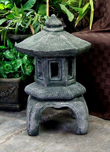 Rustic Twist Fountain with Japanese Pagoda and Meditating Buddha Set