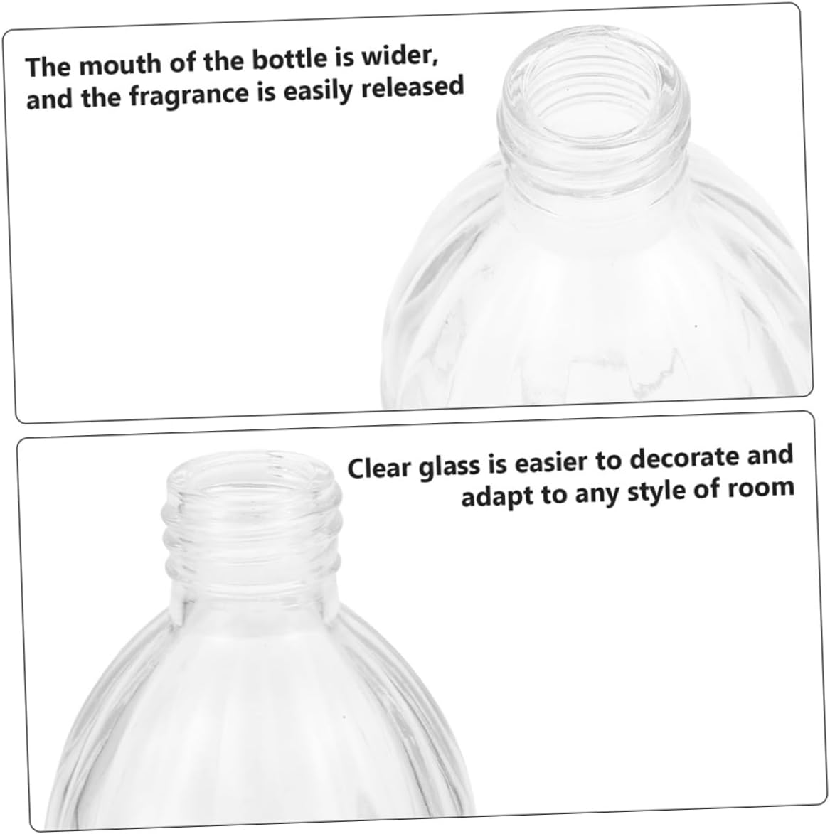 2pcs Diffuser Bottles Glass Containers for Essential Oils Home Decor
