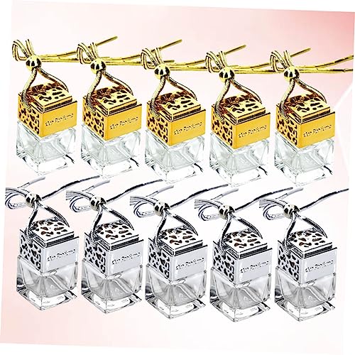 10 Pcs 8ml Square Glass Perfume Bottle Decorative Aroma Diffuser for Men Women