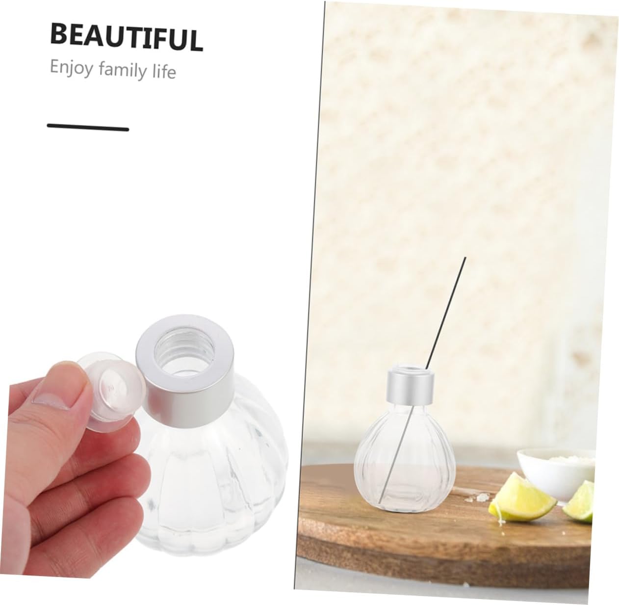 2pcs Decorative Diffuser Bottles Incense Container for Bedroom Travel Home Use