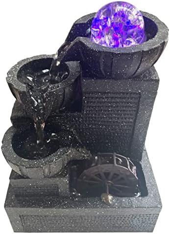 Tabletop Fountain with Crystal Ball and LED Light