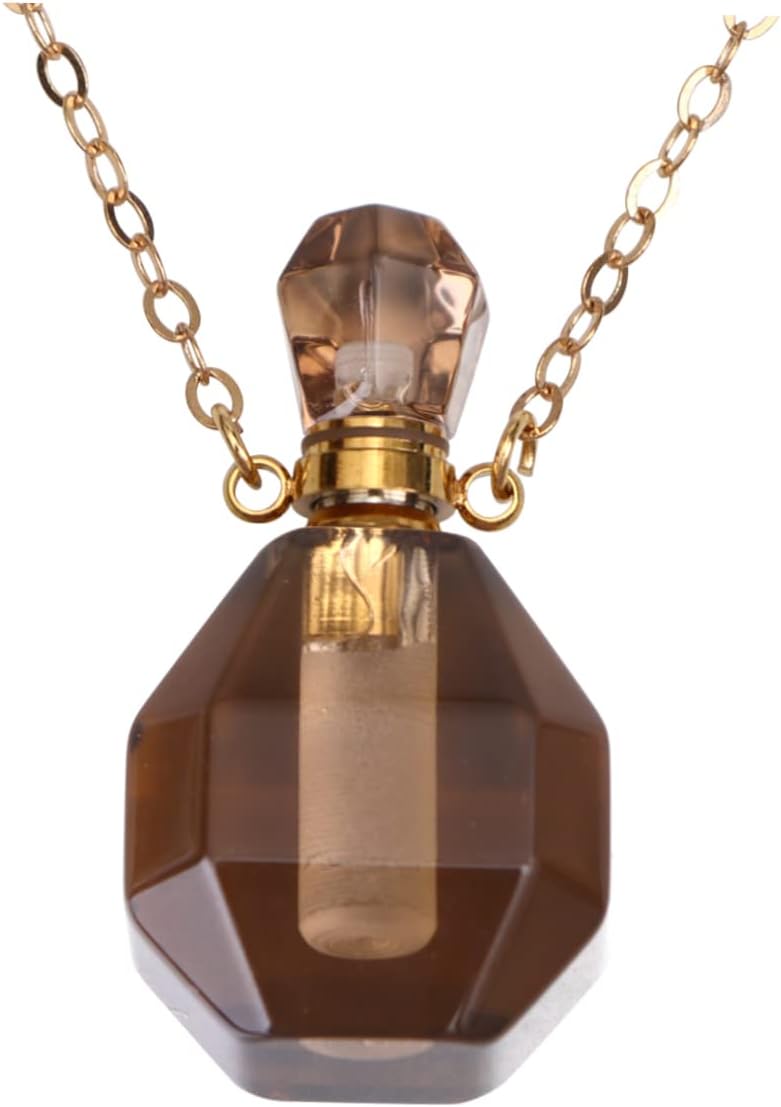 Cabilock Crystal Perfume Bottle Pendant Necklace for Women