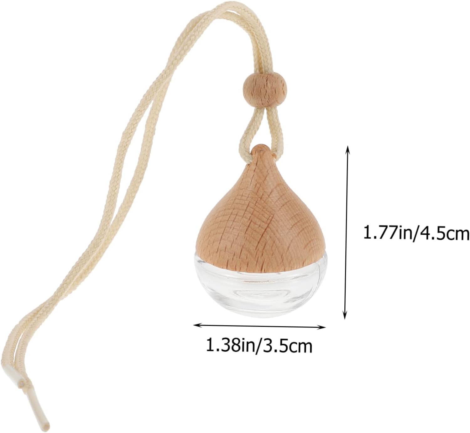 7ml Refillable Car Perfume Bottle Set of 6 Glass Aromatherapy Diffuser Decorative Hanging Bottle for Car