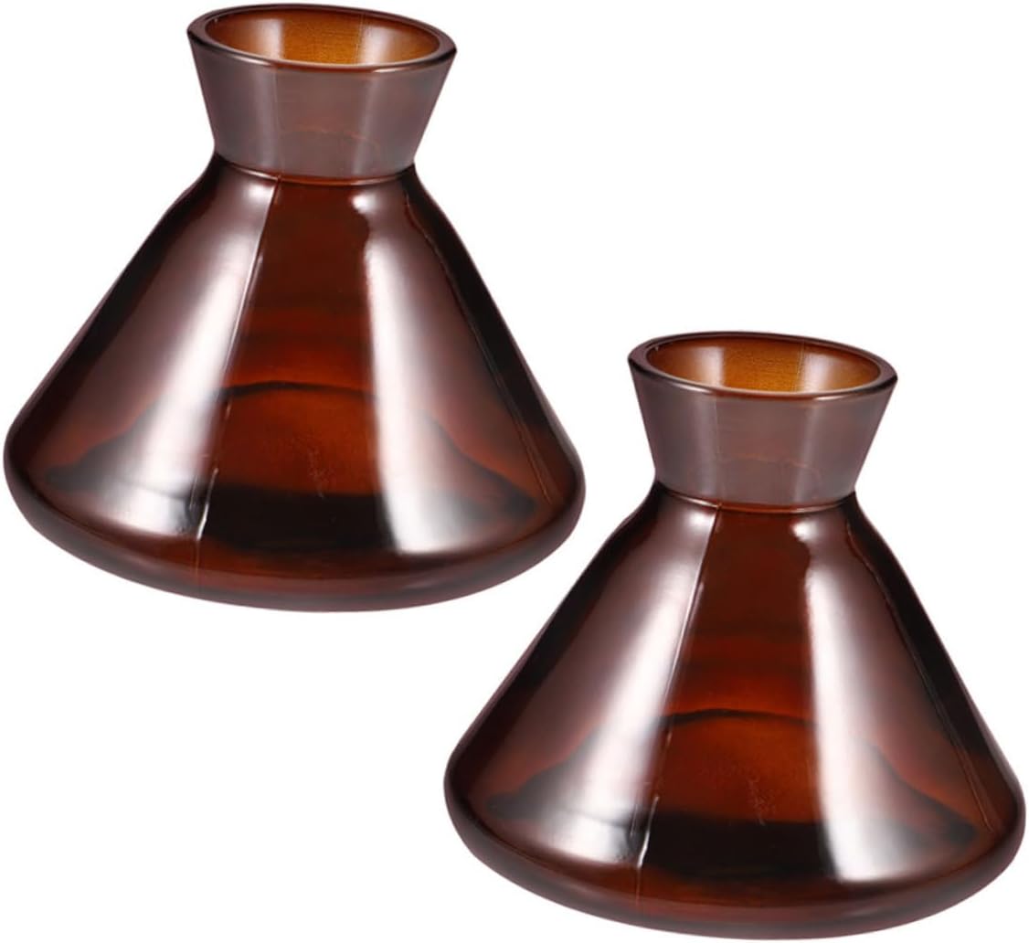 LIFKOME 2Pcs Wide Mouth Glass Diffuser Bottles