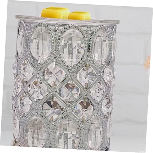 White Crystal Aromatherapy Burner Lamp with Eco-Friendly Wax Holder