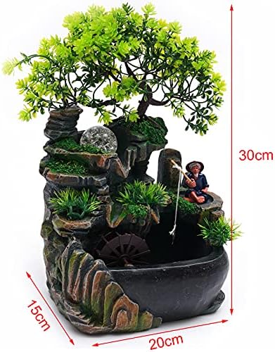 Xianikoho Indoor Waterfall Fountain with LED Lights