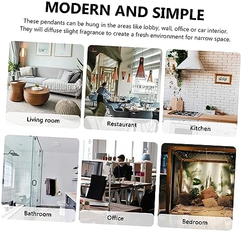 7ml Refillable Car Perfume Bottle Set of 6 Glass Aromatherapy Diffuser Decorative Hanging Bottle for Car