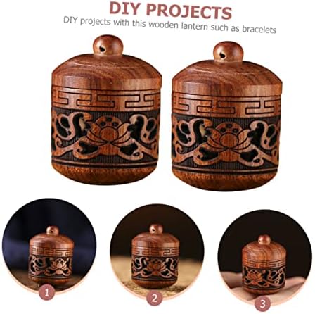 FRCOLOR Carving Wooden Fragrance Ball Bottle Pendant Decorative Diffuser for Home