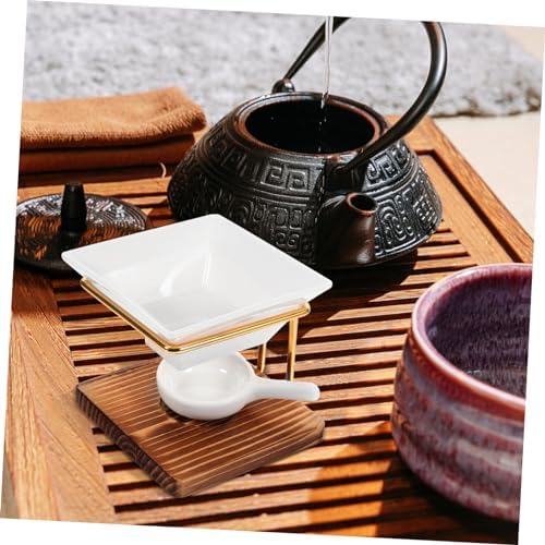 Zerodeko Wooden Base Essential Oil Burner with Tealight Holder