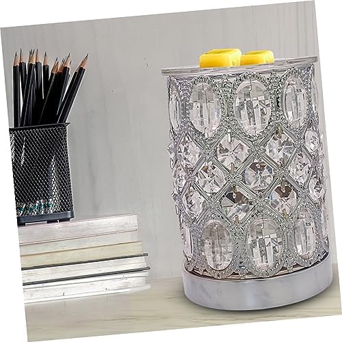 White Crystal Aromatherapy Burner Lamp with Eco-Friendly Wax Holder