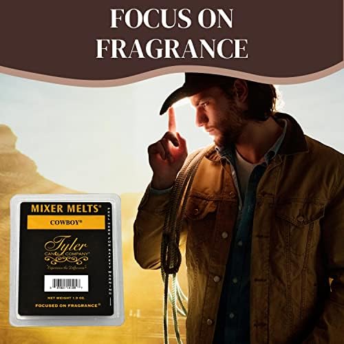 Worldwide Nutrition Bundle Tyler Cowboy Scent Soy Wax Melts with Essential Oils 4 Pack