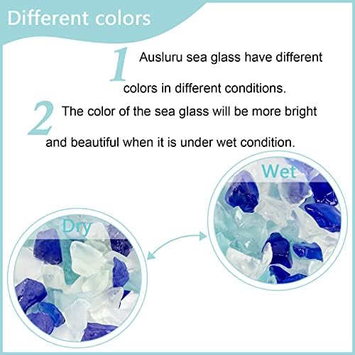 Ausluru 5LB Frosted Sea Glass Vase Fillers