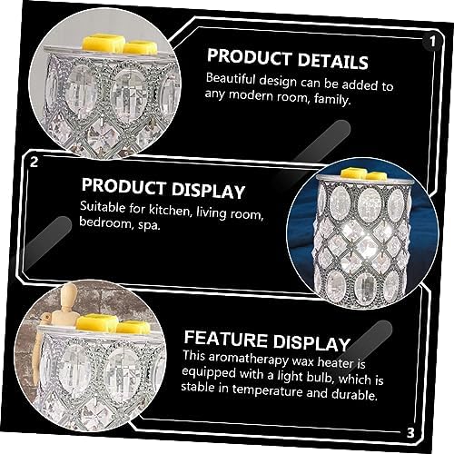 1pc Aromatherapy Lamp Night Light Crystal Essential Oil Burner for Home Bedroom