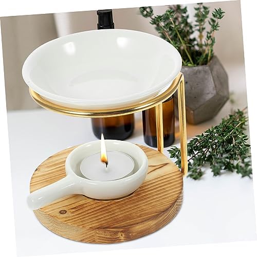 1Set Essential Oil Burner with Vintage Ceramic Design