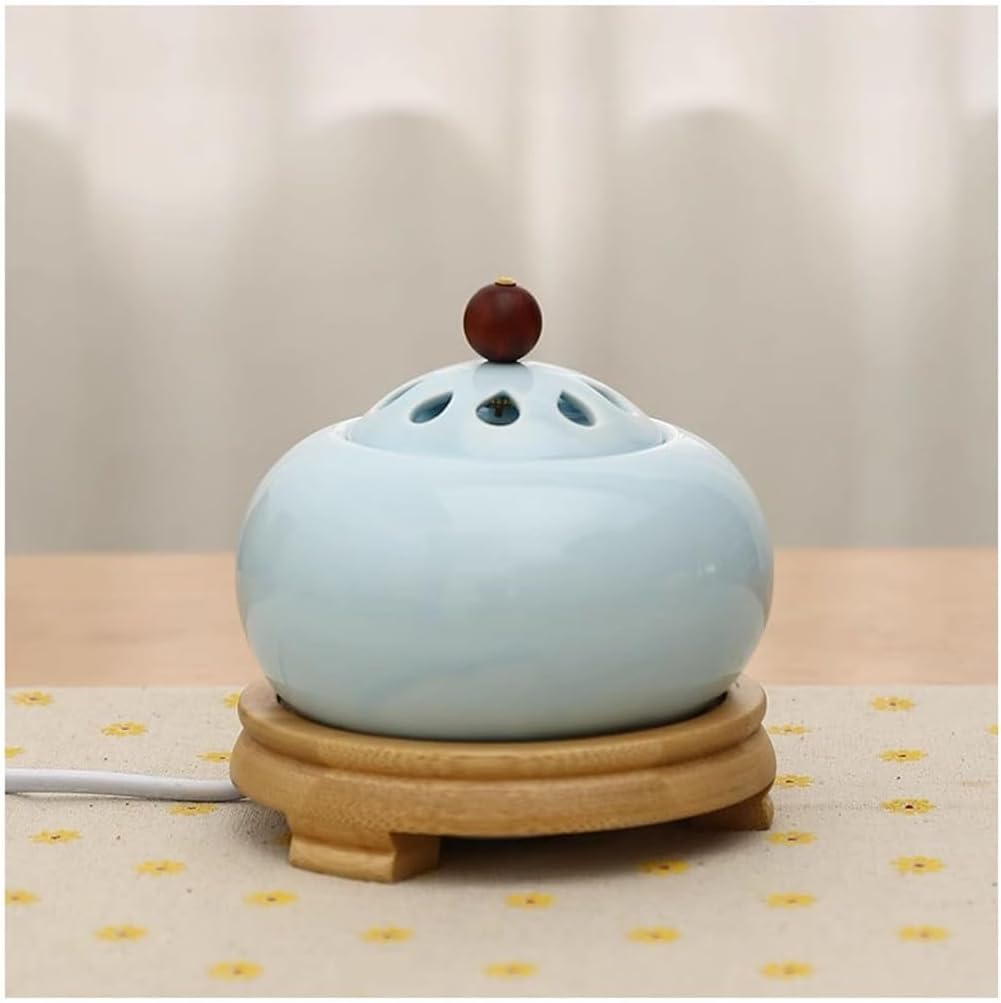 Timing Temperature Electronic Incense Burner with Spoon and Spice Tray