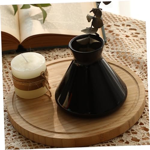 GARVALON Essential Oil Aromatherapy Glass Diffuser Bottle Decorative Perfume Jar Home Office Fragrance Container