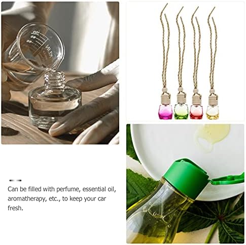 10PCS Refillable Perfume Bottle Set Colorful Glass Portable Hanging Decor for Home and Travel