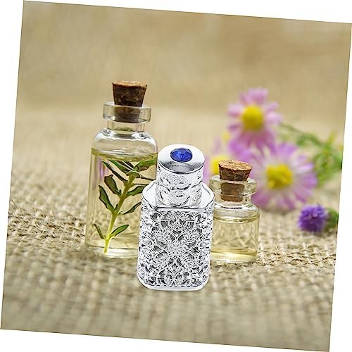 Belliuffy Essential Oils Perfume Bottle Empty Glass and Alloy Travel Toiletry Refillable Decorative