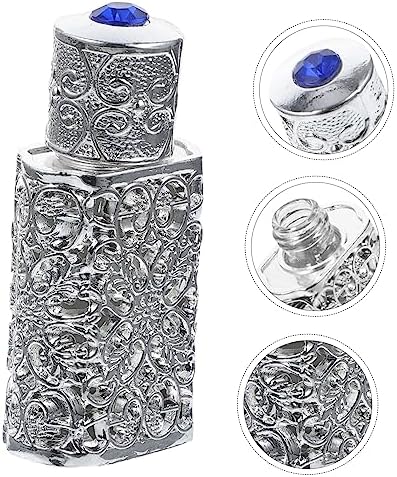 Belliuffy Essential Oils Perfume Bottle Empty Glass and Alloy Travel Toiletry Refillable Decorative