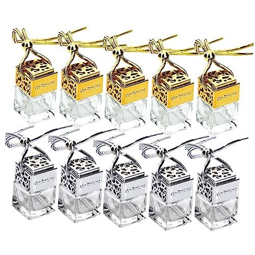 10 Pcs 8ml Square Glass Perfume Bottle Decorative Aroma Diffuser for Men Women