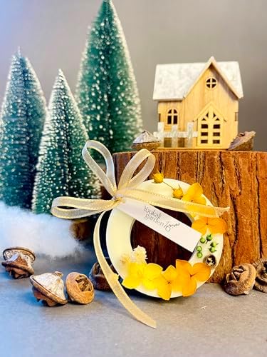 Sandalwood Wax Melts - Premium Ring-Shaped Soy Wax with Dried Flowers