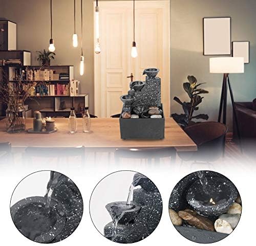 Tabletop Fountain with USB Power and LED Lights