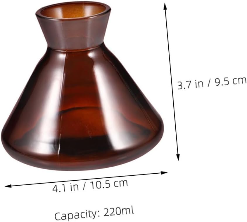 2pcs Empty Diffuser Bottle Wide Mouth Aroma Glass Decor