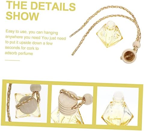 LIFKOME 5Pcs Essential Oil Diffuser Car Hanging Perfume Bottle Aromatherapy Pendant