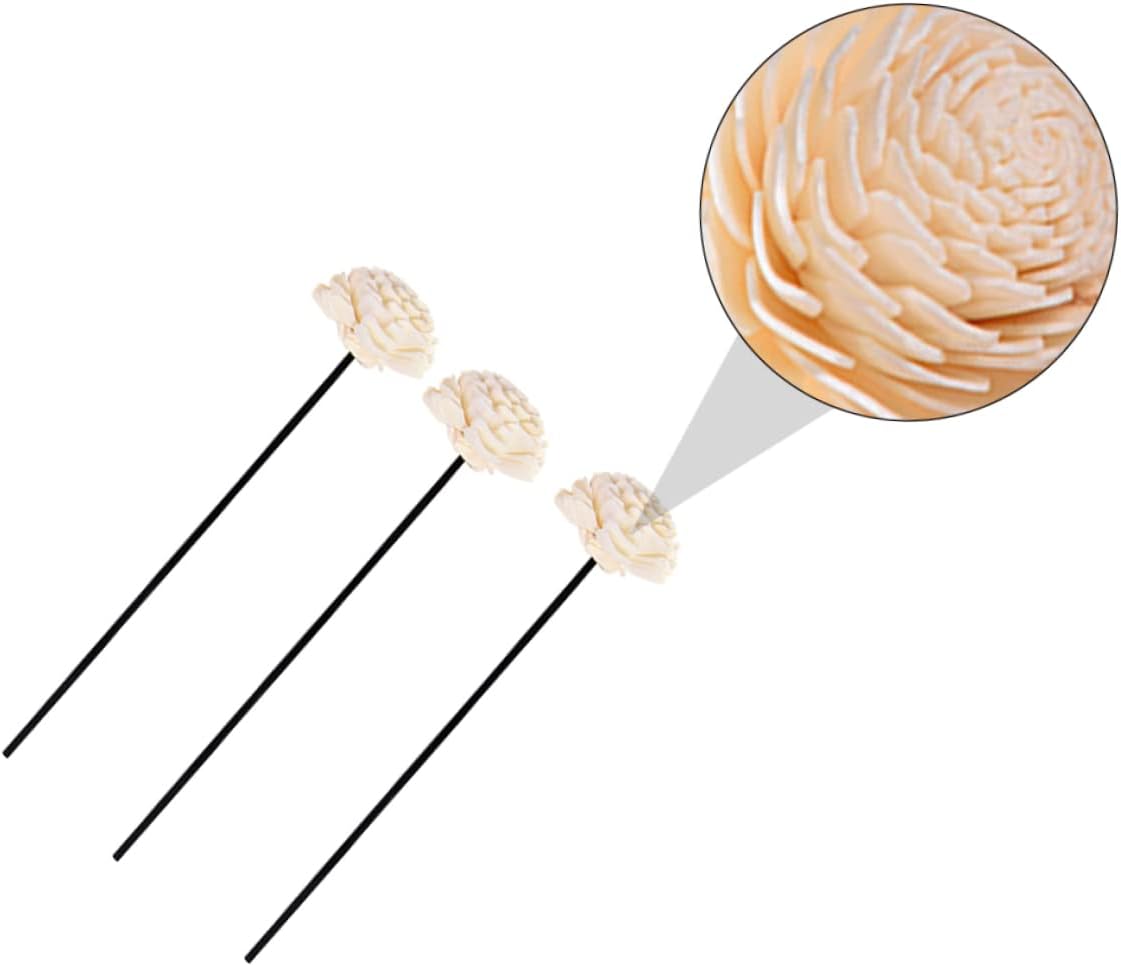Healifty 3Pcs Rattan Dried Flower Aromatherapy Diffuser Sticks for Home Fragrance Stylish Decor Accessory