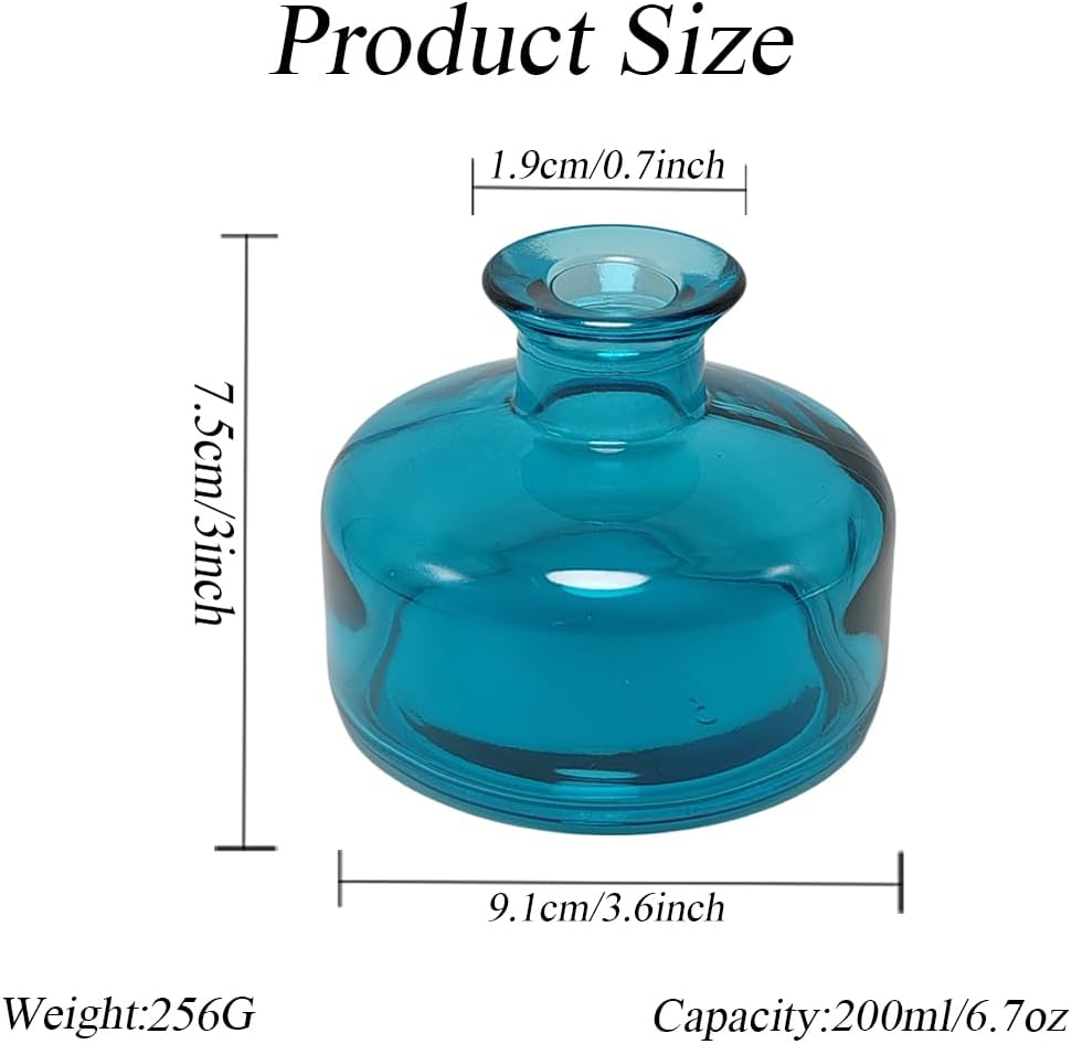200 ml Refillable Glass Diffuser Bottle Blue