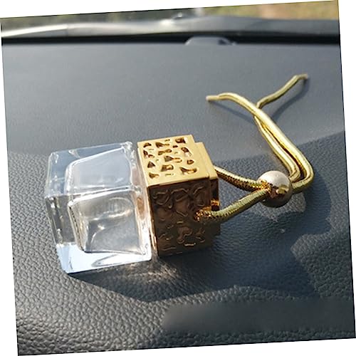VICASKY 10 Pcs Glass Perfume Bottle Pendant with Hollow Design