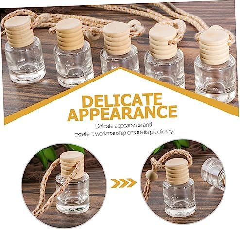 VOSAREA 12Pcs Transparent Aroma Bottles with Caps