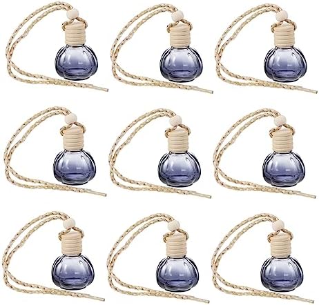 VOSAREA 10Pcs Car Hanging Perfume Bottles Aromatherapy Decor