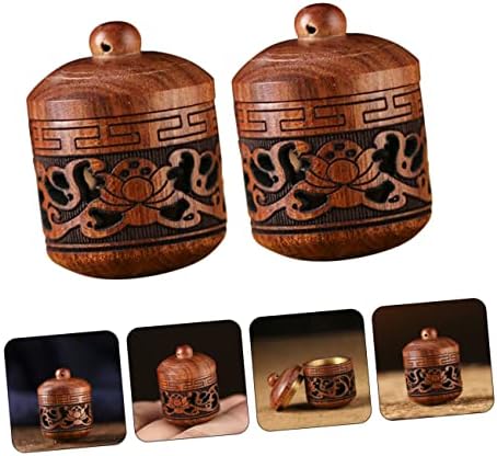 FRCOLOR Carving Wooden Fragrance Ball Bottle Pendant Decorative Diffuser for Home