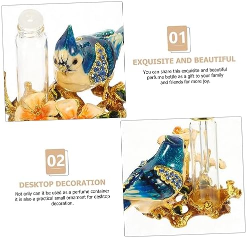 Mikinona Vintage Glass Essential Oil Bottle Decorative Refillable