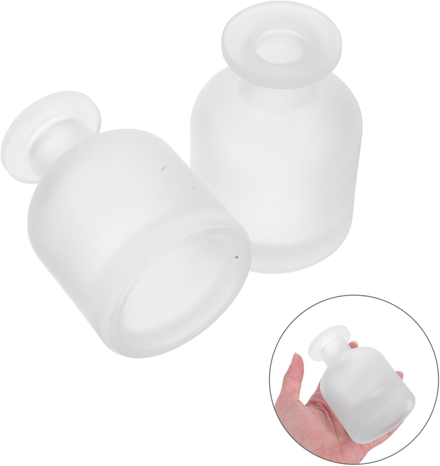2pcs Glass Reed Diffuser Bottles Decorative Empty Fragrance Containers
