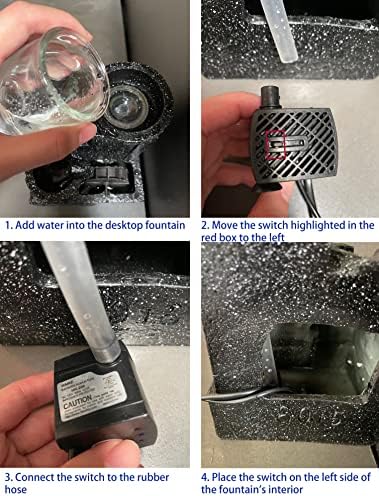 Tabletop Fountain with Crystal Ball and LED Light