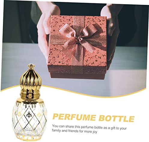 Middle Eastern Style Empty Perfume Bottle with Crown Lid