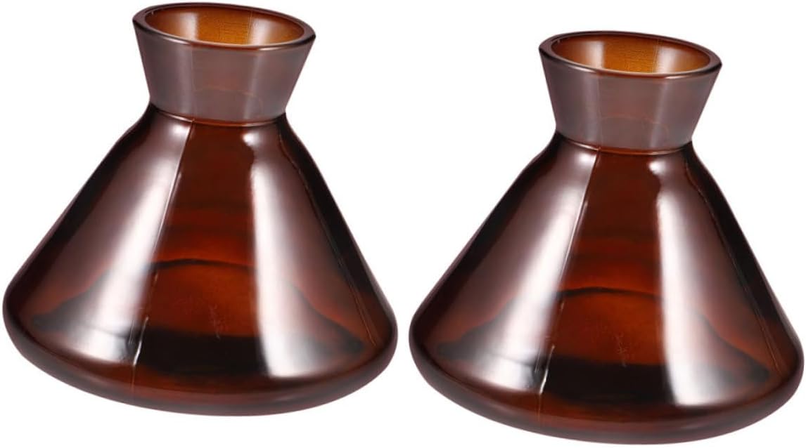 Ciieeo 2pcs Vintage Style Glass Diffuser Bottles for Aromatherapy