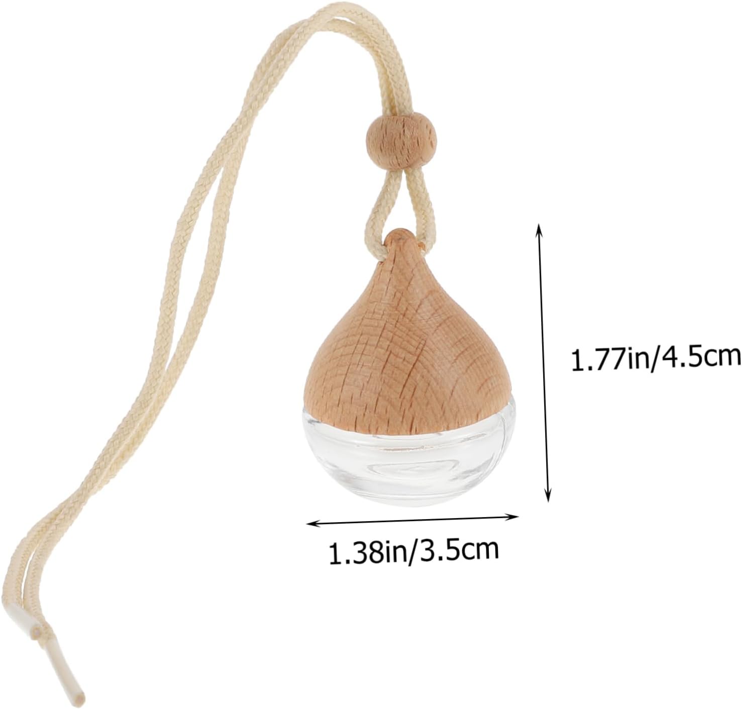 6pcs Clear Car Perfume Diffuser Bottles with Wood Lid Stylish Decor