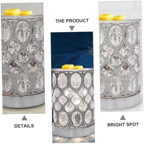 Magiclulu 1pc Romantic Aroma Burner Warm Wax Melting Lamp Crystal Fragrance Holder Night Light