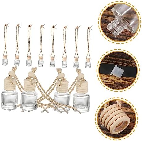 VOSAREA 12Pcs Transparent Aroma Bottles with Caps