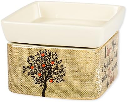 2 Pc Set Love You to The Moon and Back Love You Bushel and a Peck Ceramic Stone Candle Warmers