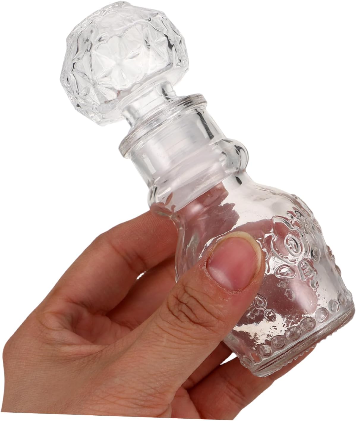 Vintage Miniature Glass Perfume Bottle for Travel and Home Decor