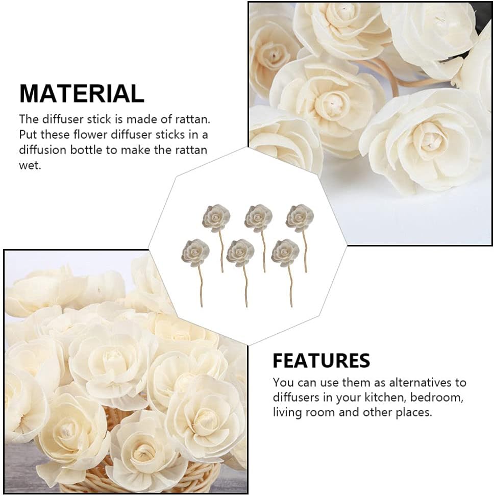 Happyyami 6 Pack Aromatherapy Rattan Diffuser Sticks