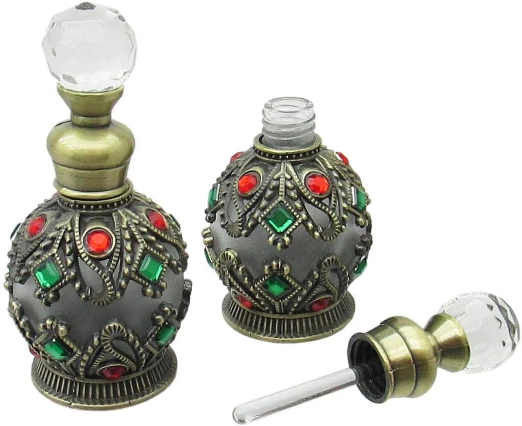Antique Brass Decorated Perfume Bottle 15ml