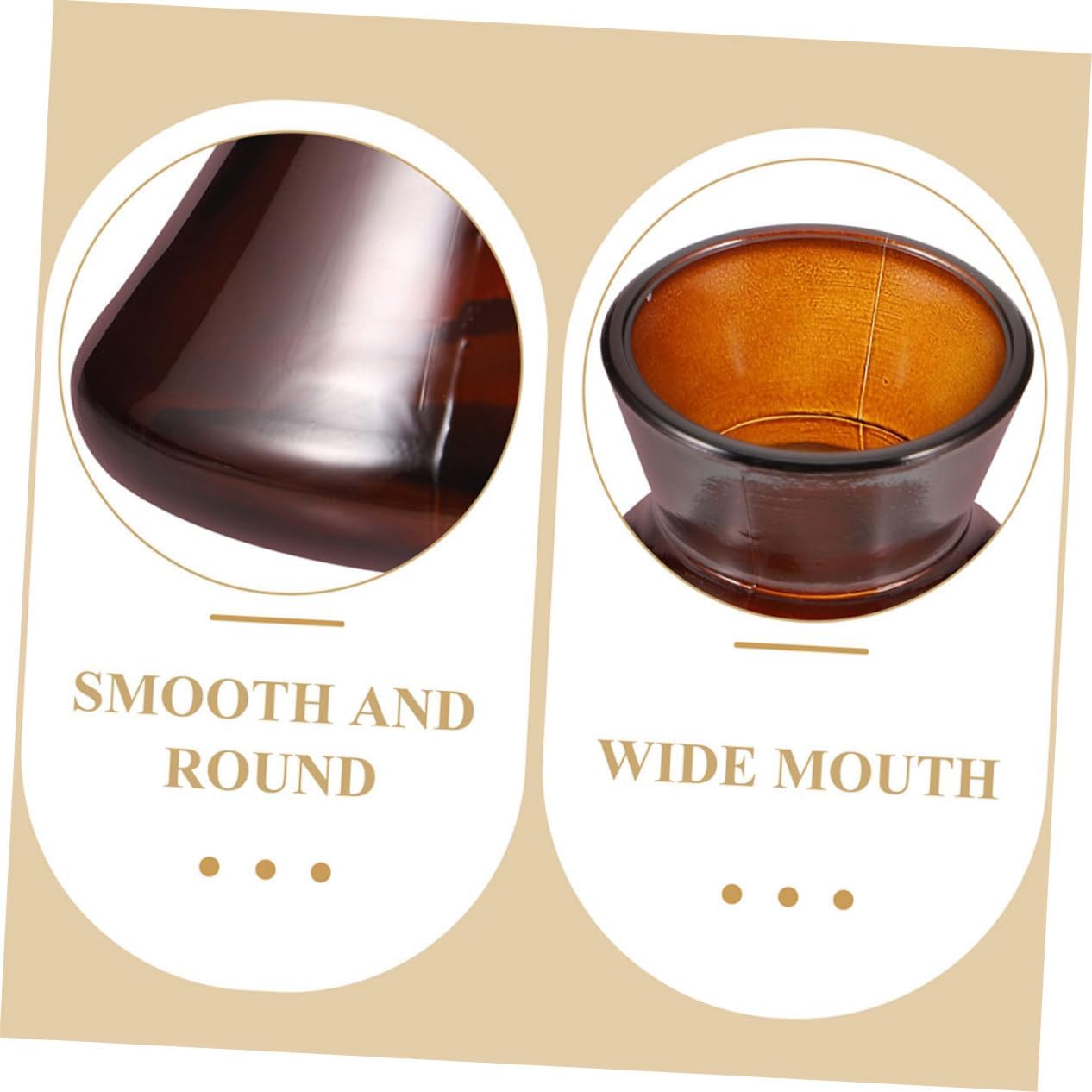 2pcs Wide Mouth Glass Diffuser Bottles Refillable